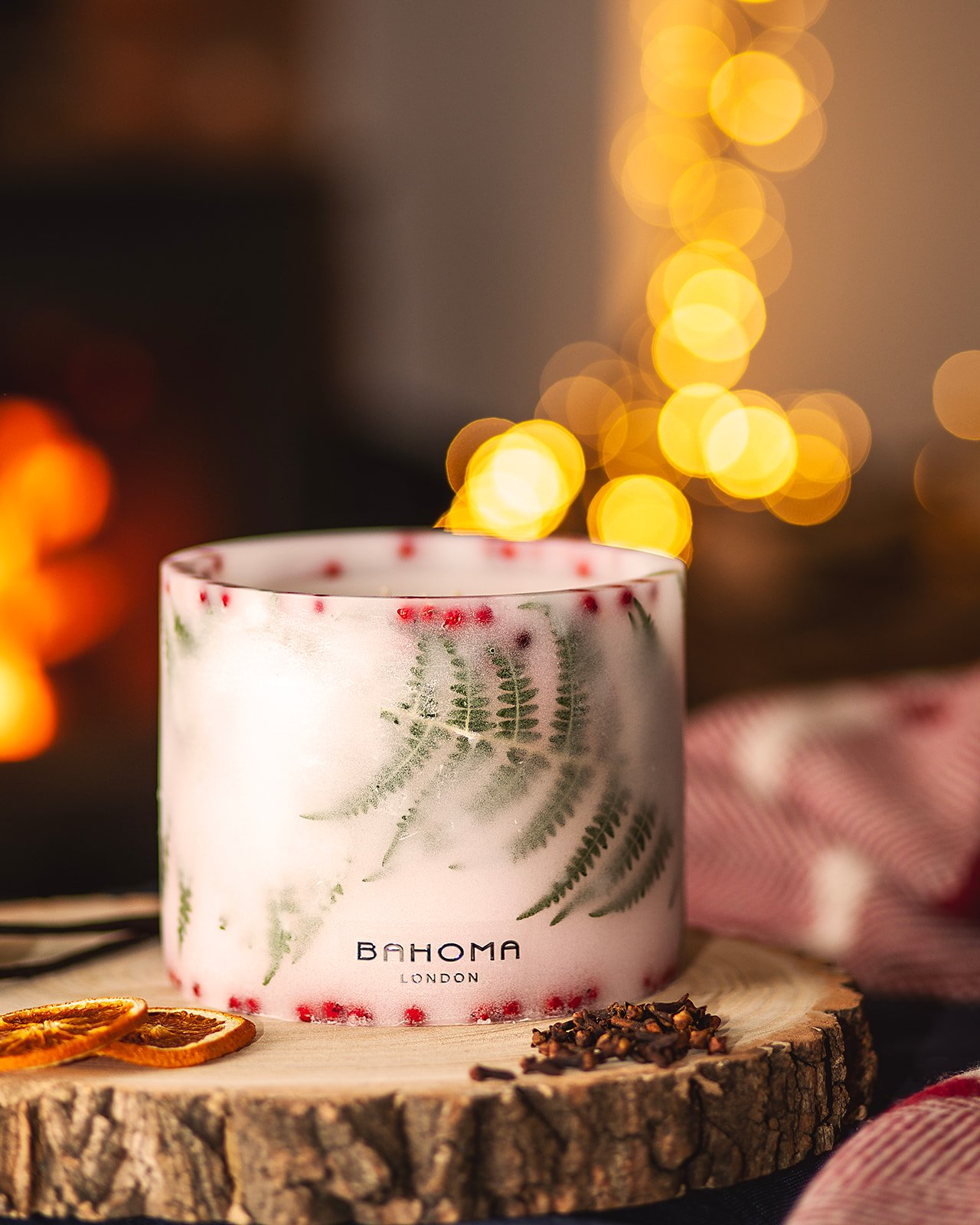 Spirit of Christmas - Grand Botanical Pillar Candle lifestyle