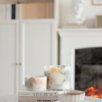 Amalfi Coast Scented Grand Pillar Candle in a minimalist lifestyle setting.