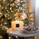 White Festive Christmas Fragranced 3 Wick Candle