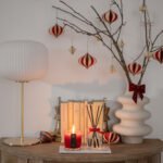 100ml Fragranced Octagonal Diffuser in Polished Glass Bottle with lit-up candle