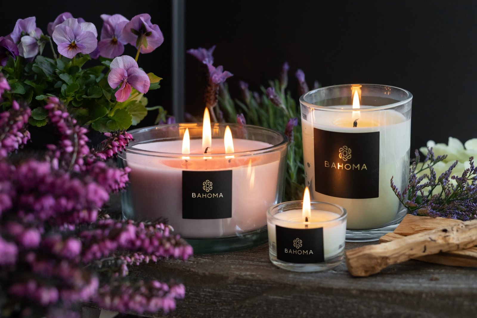 Perfect selection of mini, Large and 3 Wick candles in Alchemy collection fragrances