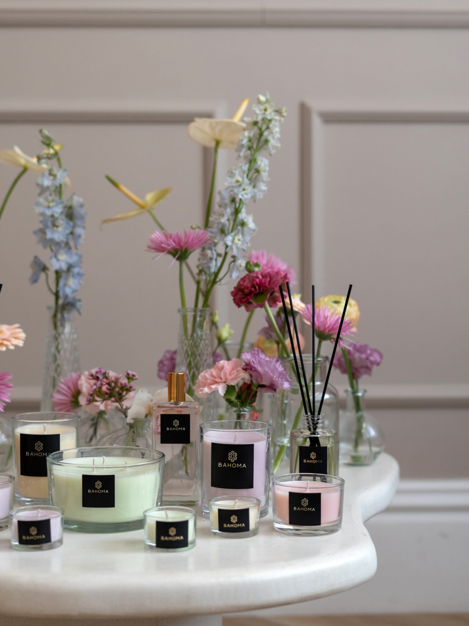 Set of 12 Mini Candles in a Gift Box contains 3 mini candles in 4 fragrances