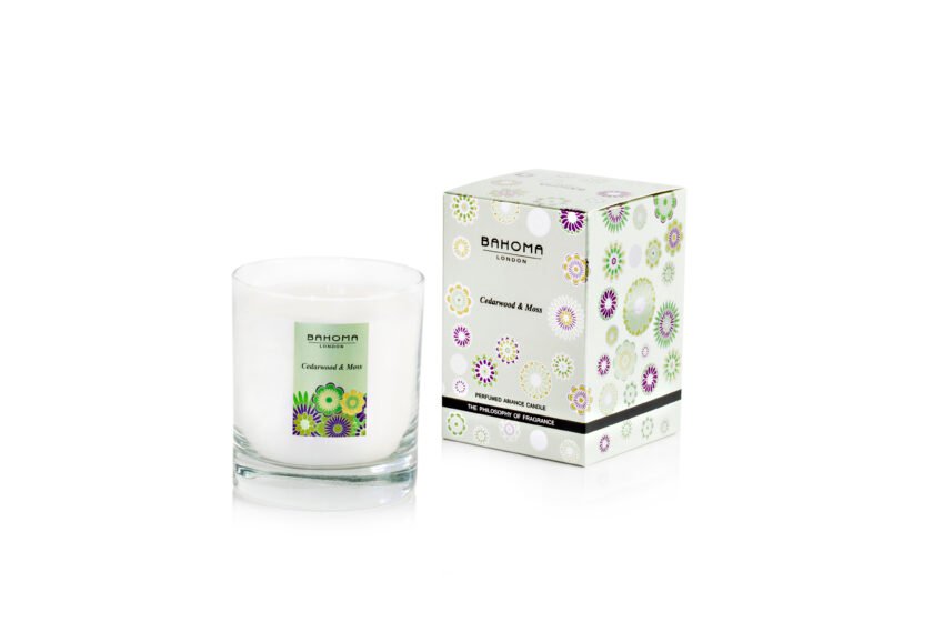Large candle in a box