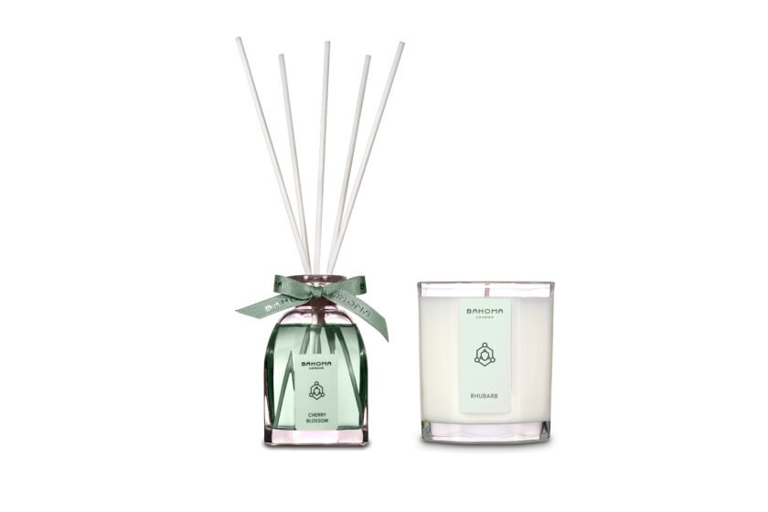 Rhubarb - Set of 100ml Diffuser & White Medium Candle in a Gift box