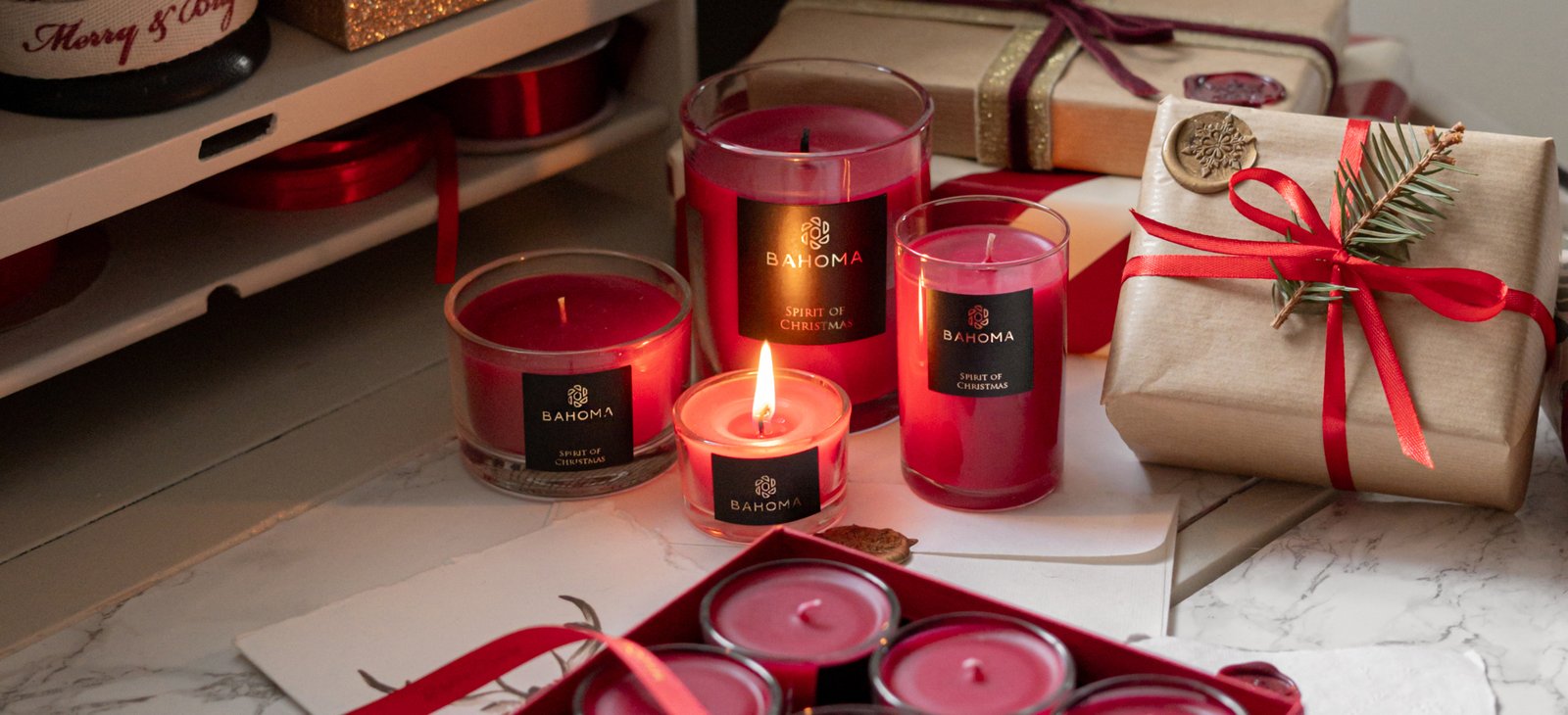 Christmas Collection by Bahoma Festive Red Candles Wrapping