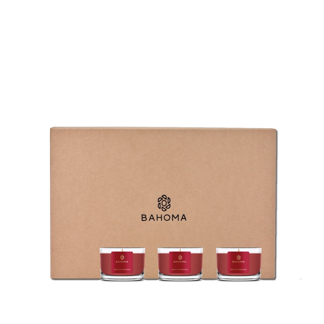 Set of 12 Mini Candles in a Gift Box in Spirit of Christmas