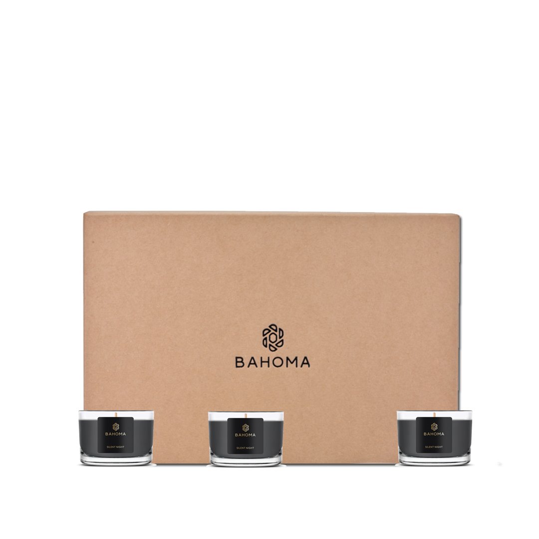 Set of 12 Mini Candles in a Gift Box in Silent Night