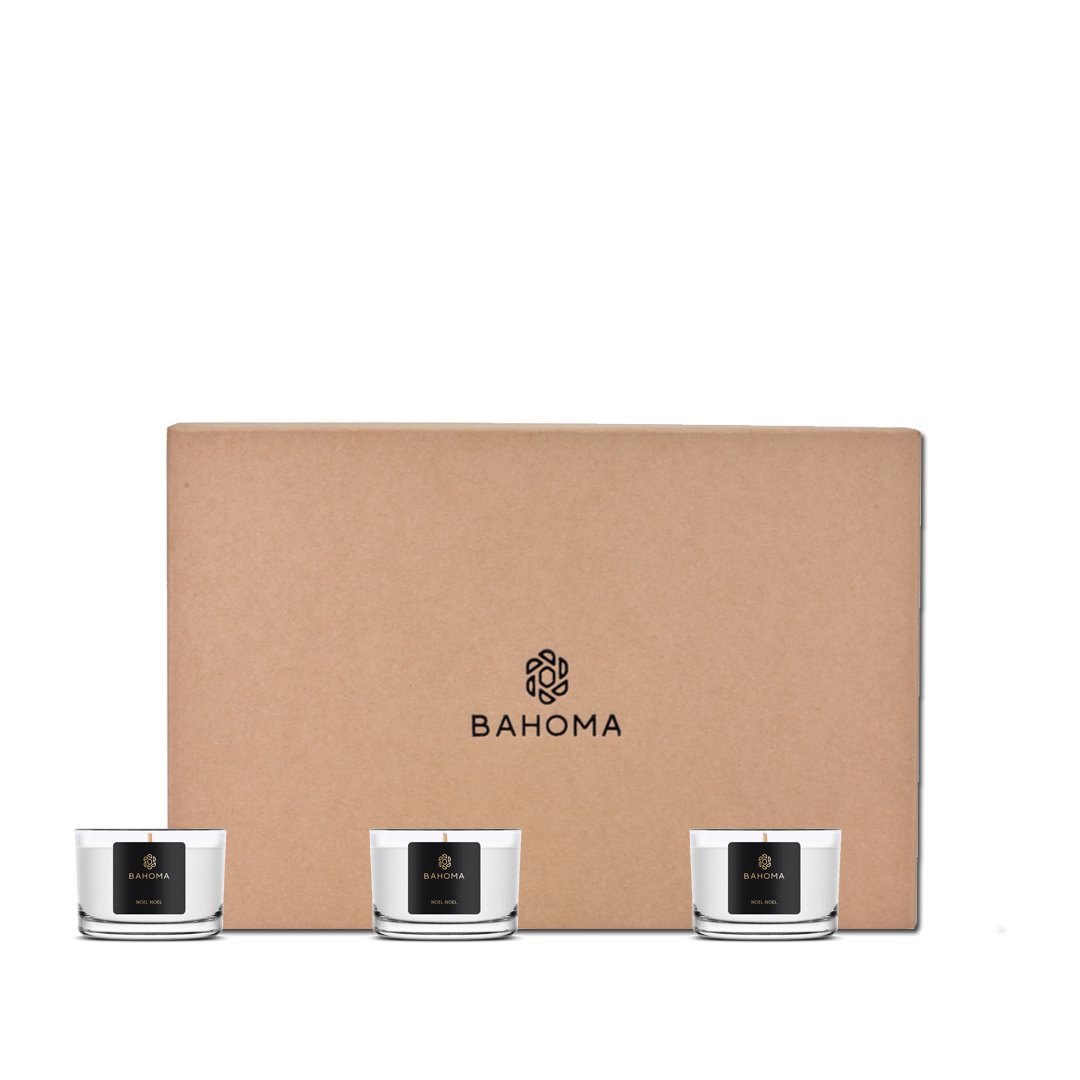 Set of 12 Mini Candles in a Gift Box in Noel Noel