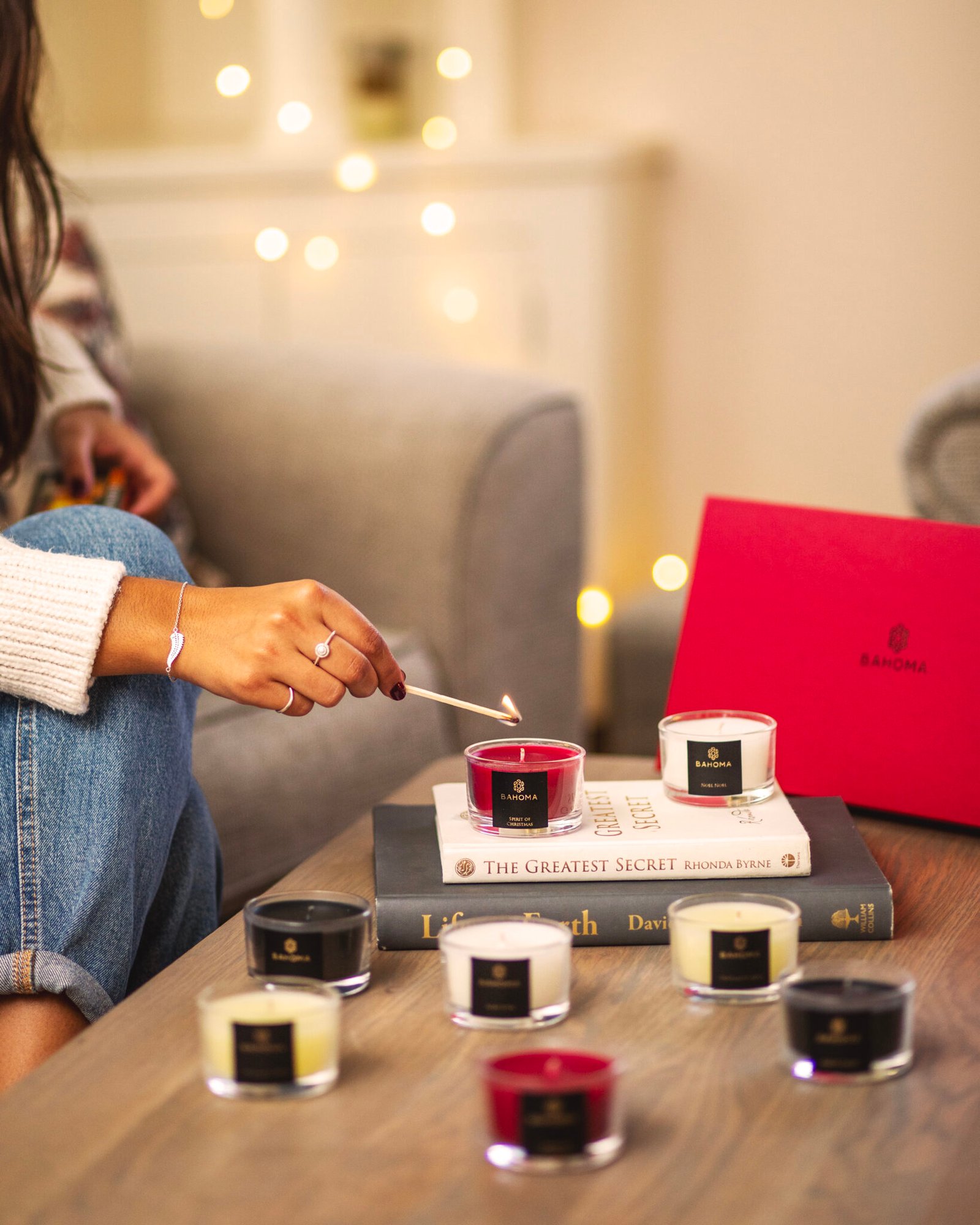 Set of 12 Mini Candles in a Gift Box - Festive