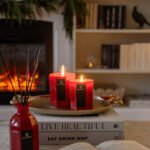 Statement piece red octagonal design candle