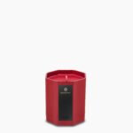 Striking red octagonal designer candle