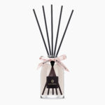 200ml Fragranced Octagonal Diffuser in a gift box - Botanical - Clear bottle with liquid, ribbon, reeds