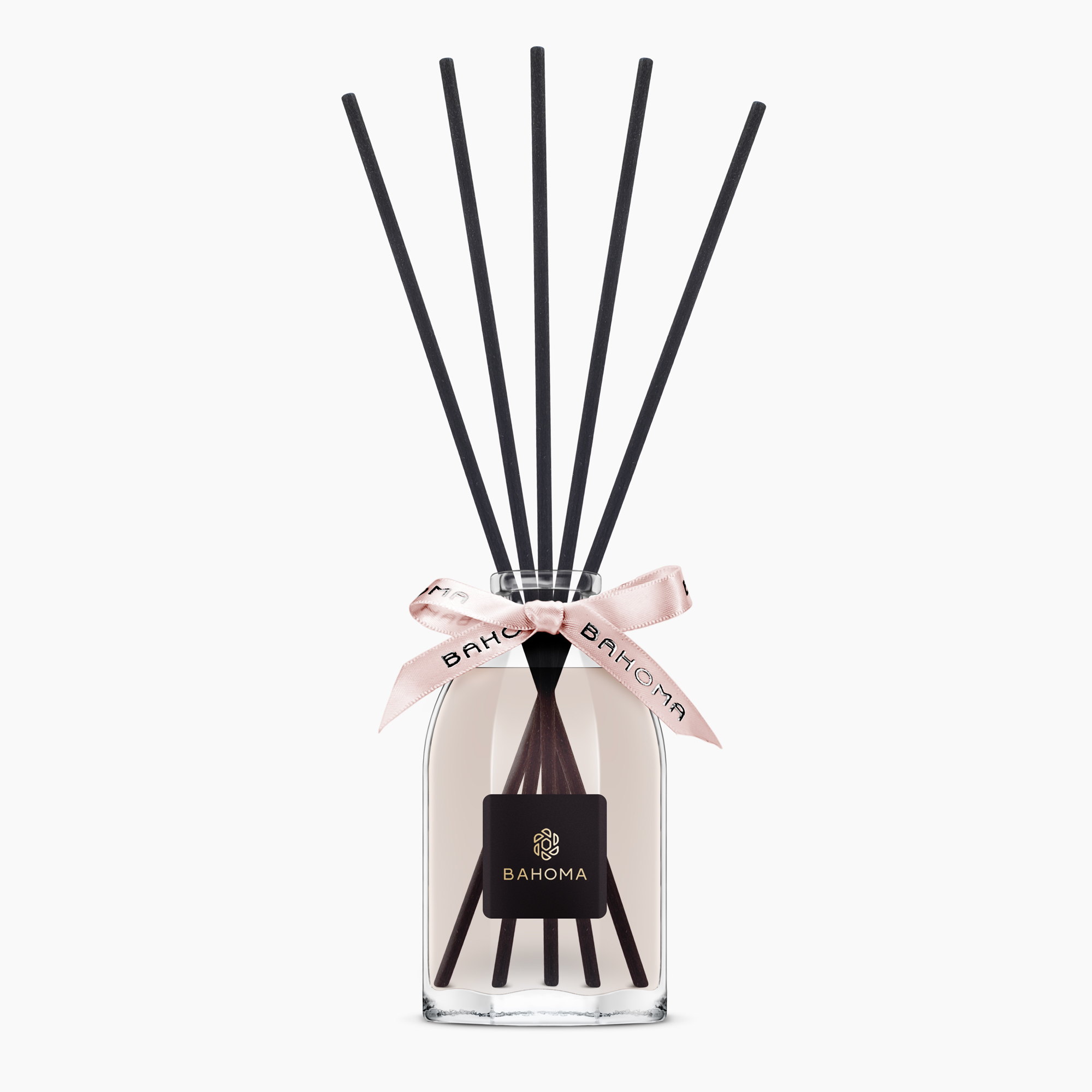 200ml Fragranced Octagonal Diffuser in a gift box - Botanical - Clear bottle with liquid, ribbon, reeds