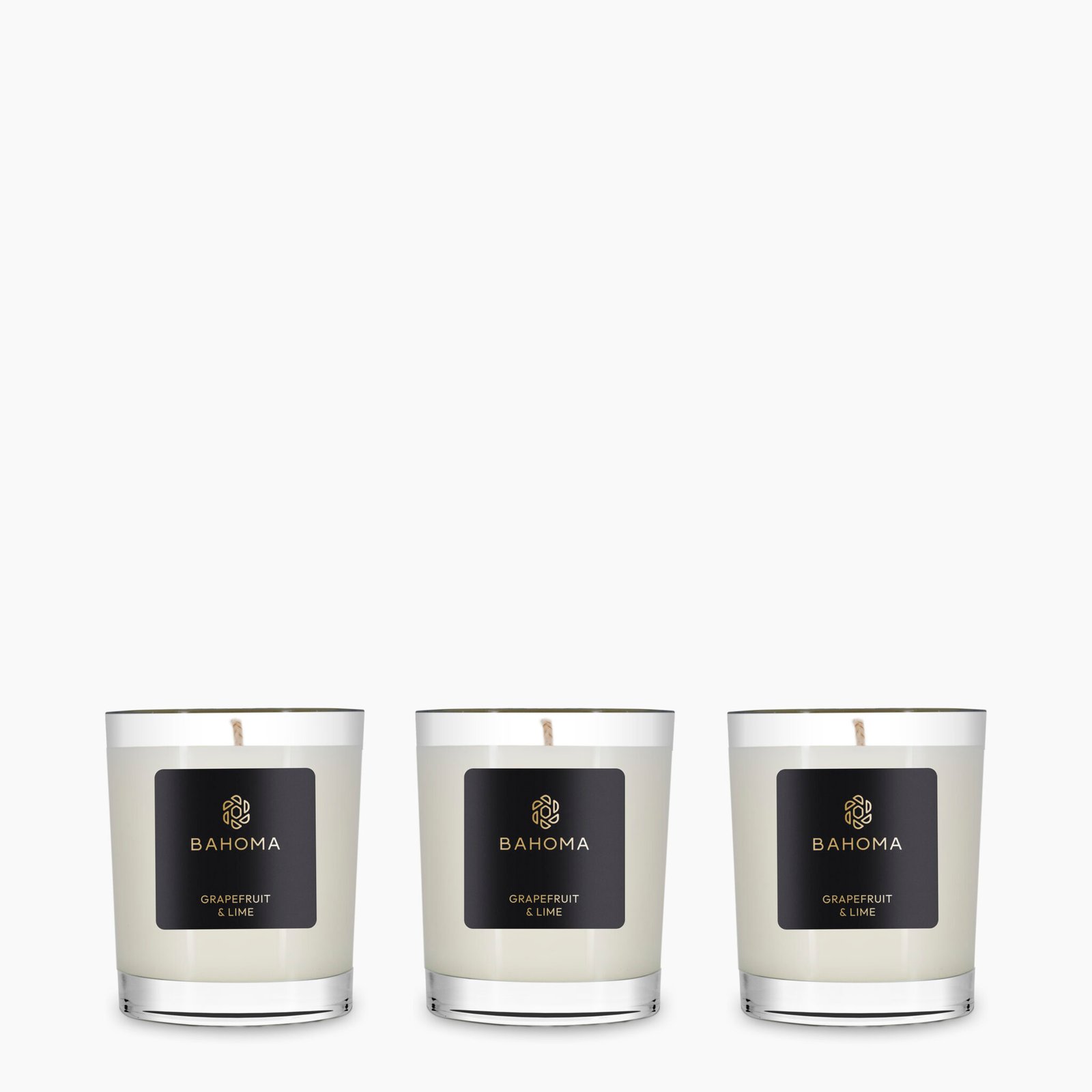 Set 3 x Travel Candle in a box - Grapefruit & Lime - Pearl Collection - front view