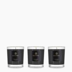 Set 3 x Travel Candle in a box - Patchouli & Musk - Obsidian Collection - front view
