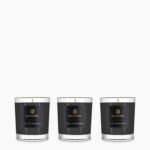 Set 3 x Travel Candle in a box - Black Sandalwood - Obsidian Collection - front view
