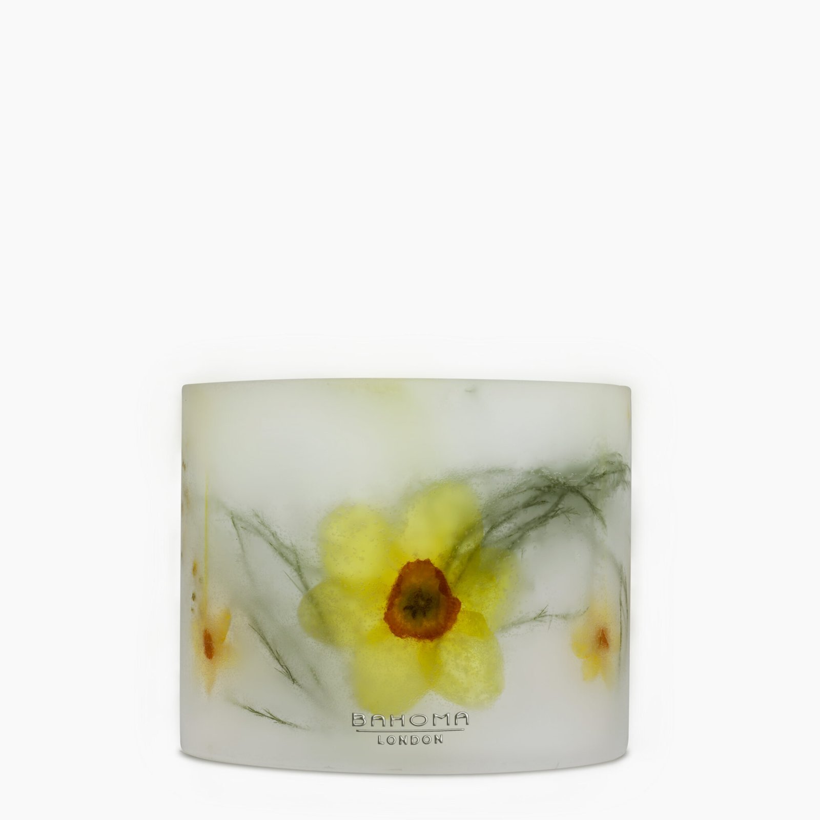 Front view of the Awakening Scented Grand Pillar Candle from the Botanical Collection.