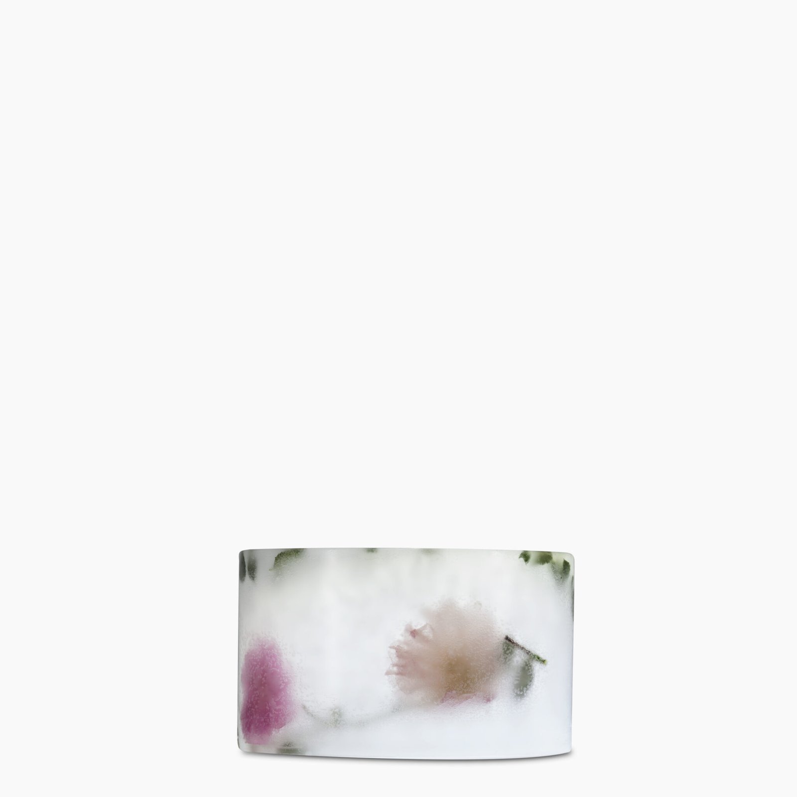 Rear view of the Sakura Avenue Scented Small Pillar Candle demonstrating the hand-poured quality.